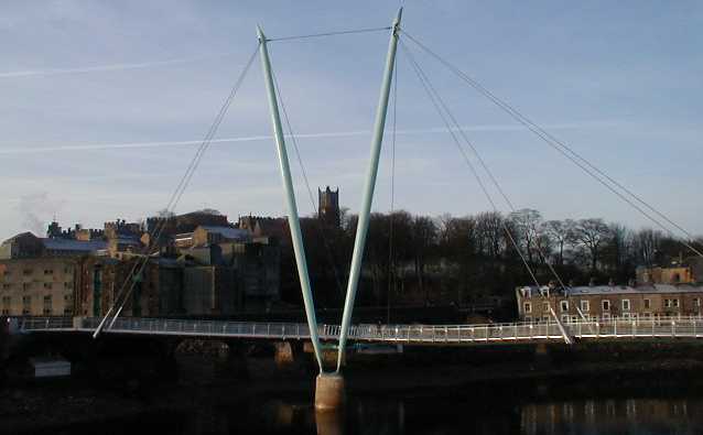The Millenium Bridge spanning the Ribble at Lancaster